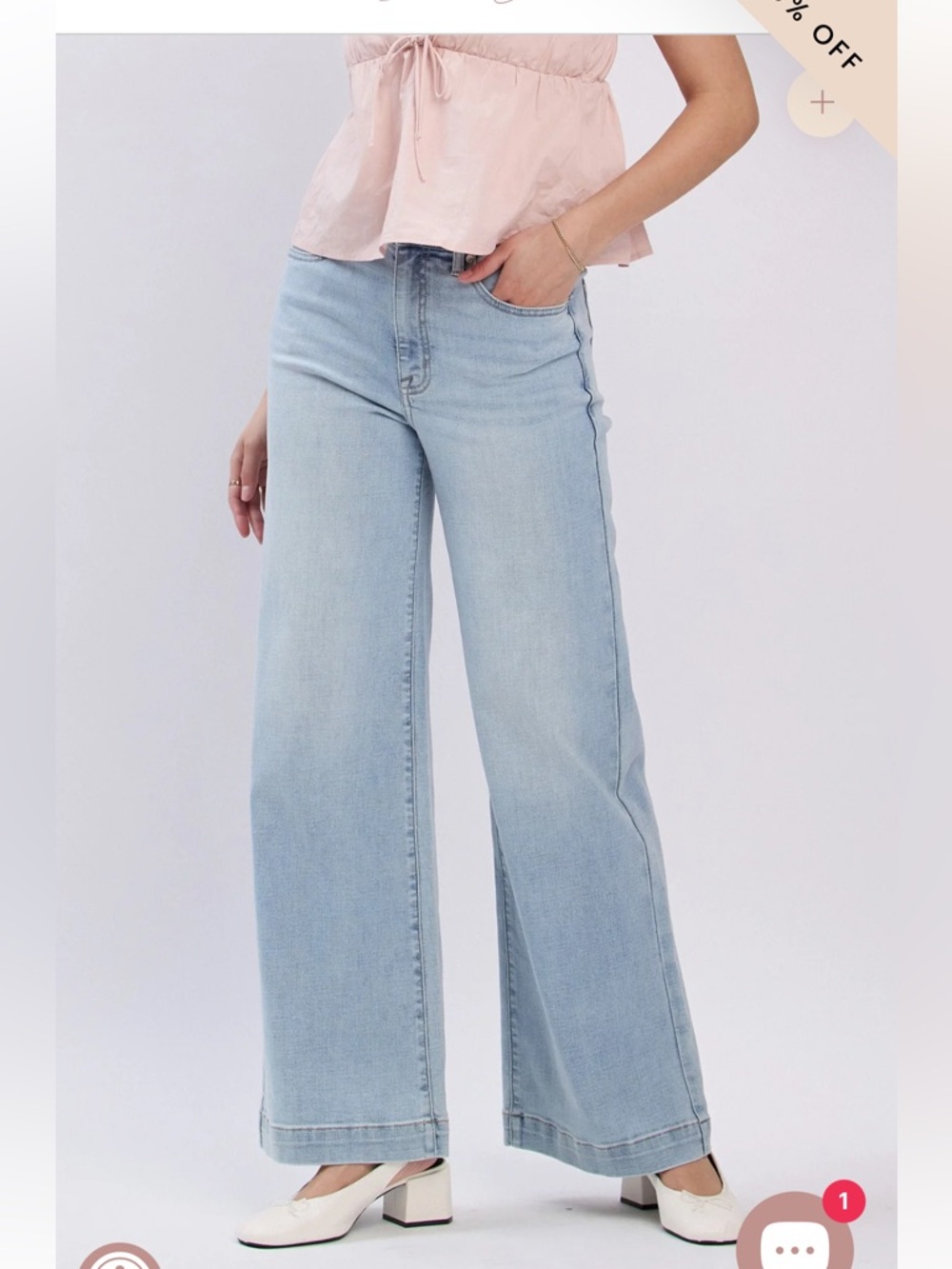 EUNINA CHLOE SUPER HIGH RISE TROUSER JEANS Size 31 NWT - Picture 2 of 13